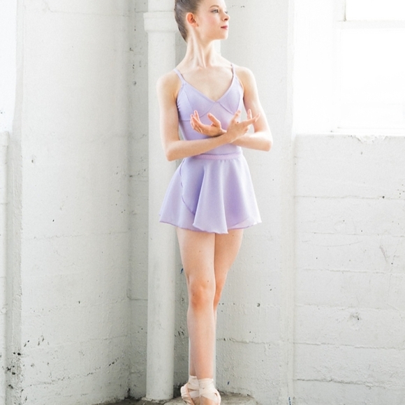M Stevens Other - M Stevens Girls 34" Lavender Ballet Chiffon Wrap Skirt